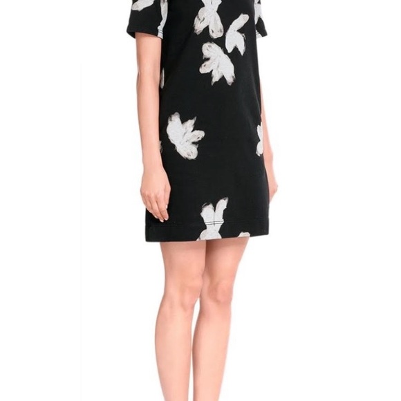 Marc Jacobs Black Mini Dress with White Floral Pattern - Picture 2 of 9
